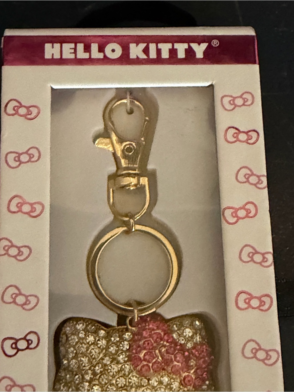 Hello Kitty Bling Keychain Bag Charm NIB - Picture 3 of 6